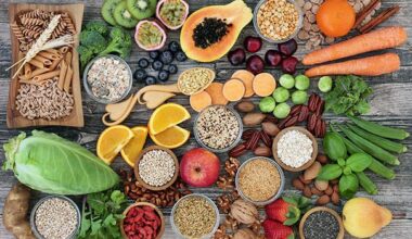 Fruits and Grains on a Table