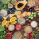 Fruits and Grains on a Table